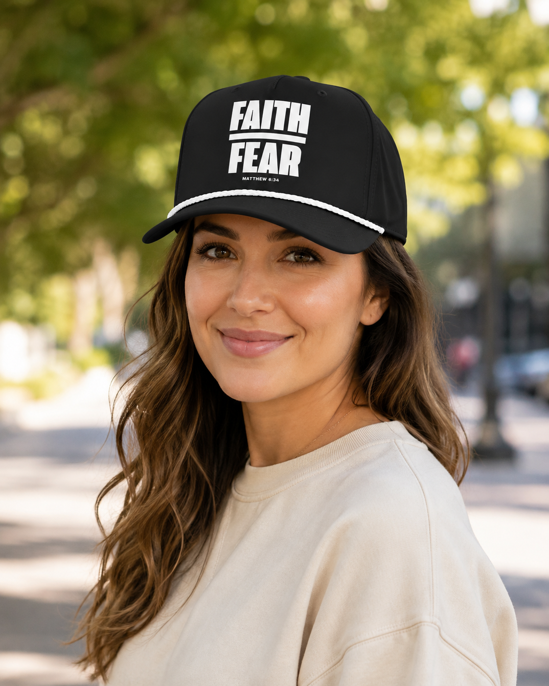 Faith over Fear Rope Hat