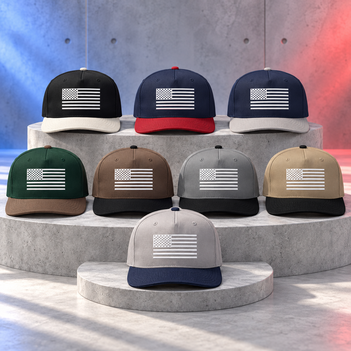White Flag two-tone cap