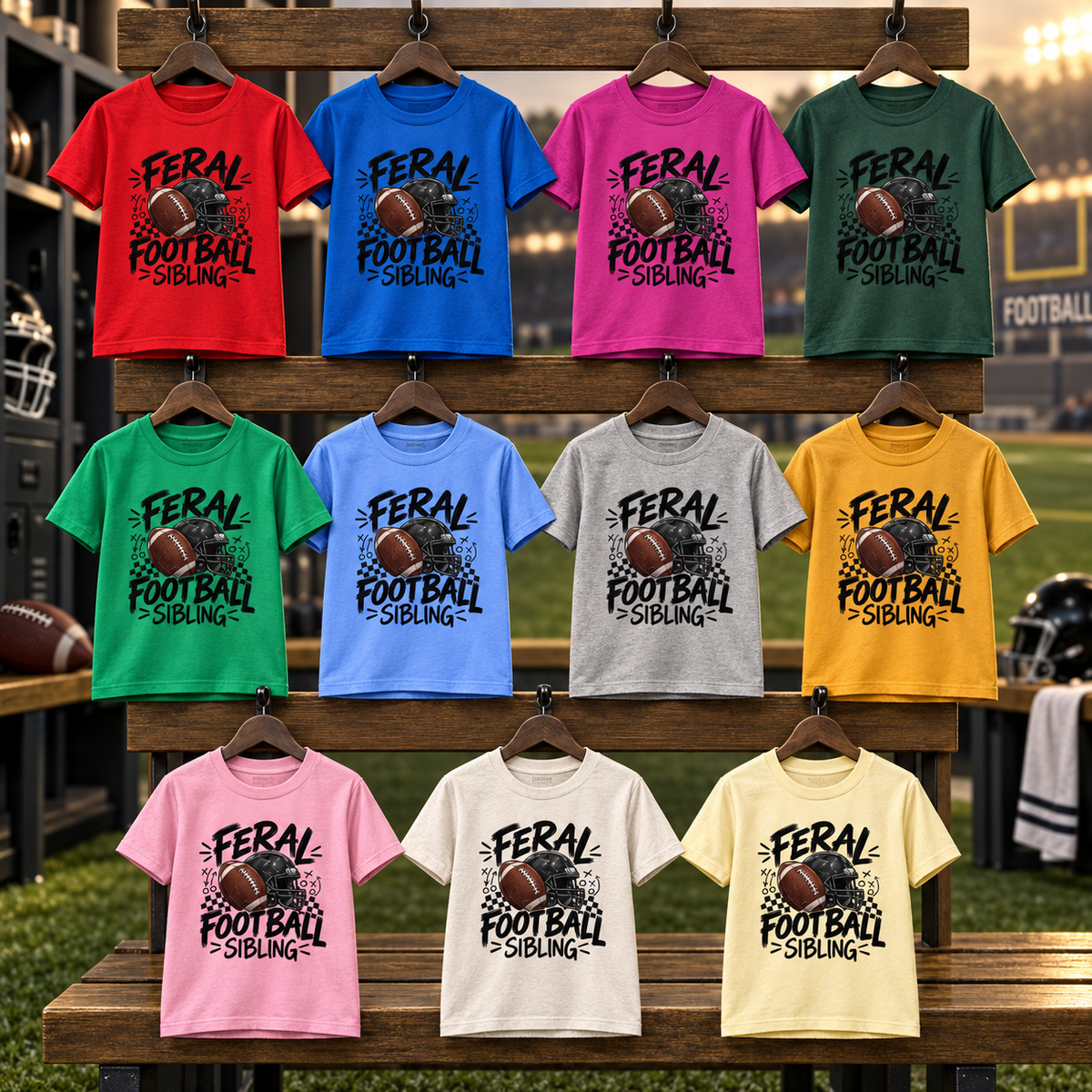 Feral Football Youth Short Sleeve T-Shirt