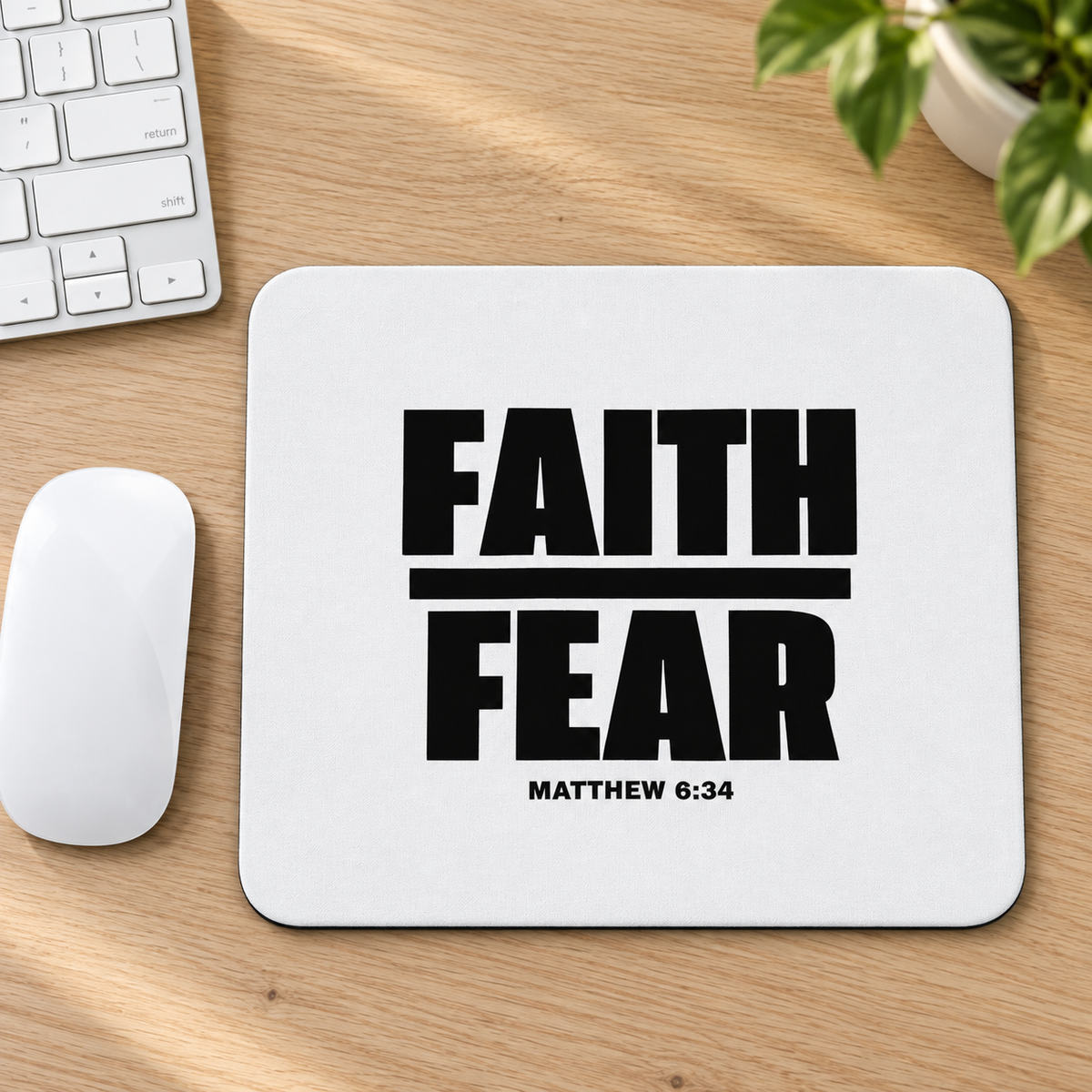 Faith over Fear Mouse pad